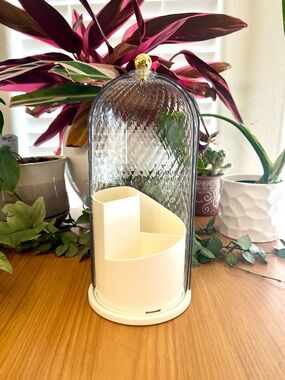 Makeup Brush Holder With Sliding Door NWT